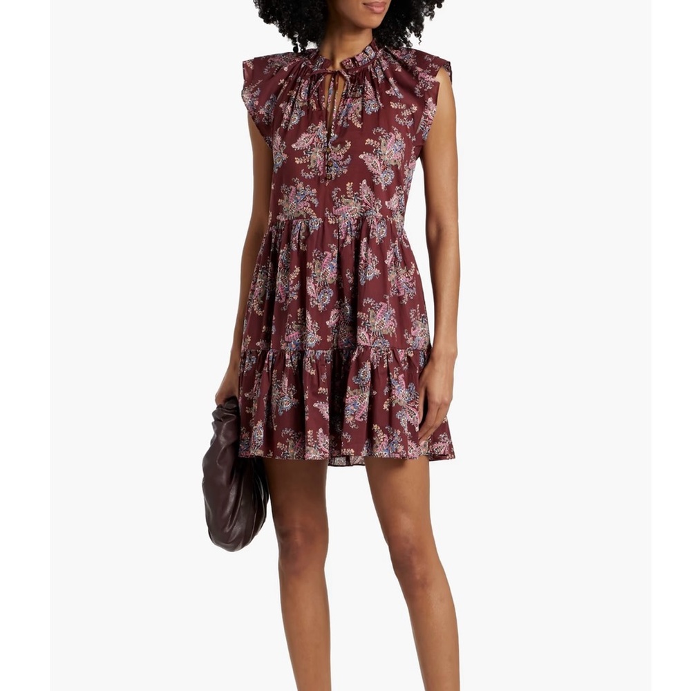VERONICA BEARD
Zee tiered printed cotton-voile mini dress